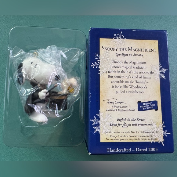 Hallmark Snoopy the Magician Ornament - Black and White - Picture 2 of 2